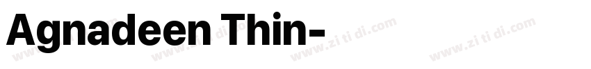 Agnadeen Thin字体转换